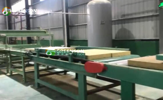 Macchina automatica per la produzione di pannelli in lana di roccia con larghezza pannello 1200-2400 mm, densità 80-200 kg/m3 e controllo PLC per la precisione