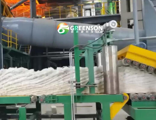 Un buon prezzo. Linea di produzione di pannelli di lana di roccia ad alta densità di grado industriale con sistema di controllo PLC per la densità della materia prima da 80-200 kg/m3 e alimentazione a 380V/50Hz in linea