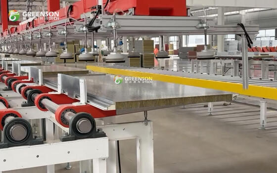 Linea di produzione di pannelli in schiuma poliuretanica in lana di roccia ad alta efficienza facile da usare con sistema di controllo numerico PLC