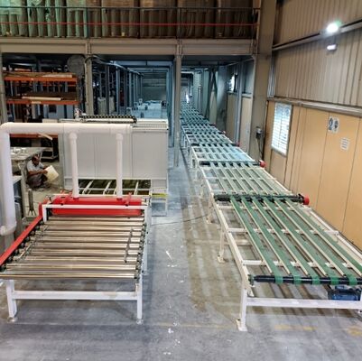 Un buon prezzo. Linea di macchine per verniciatura a spruzzo di cartongesso decorativo in linea