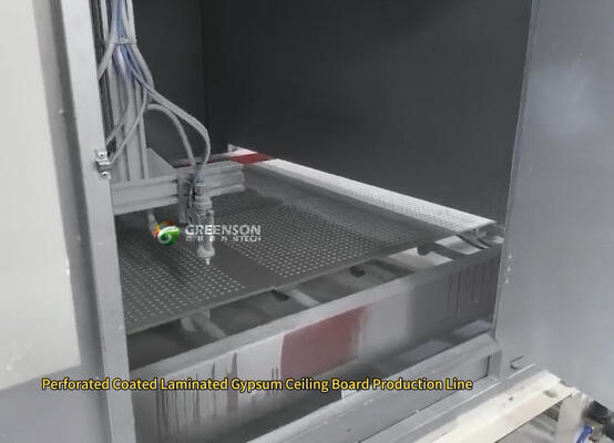 Linea di spruzzatura di vernice al lattice a base d'acqua Eco per la finitura decorativa del cartongesso rivestito in carta